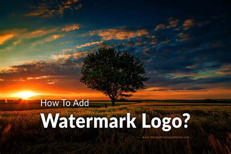 How To Add Watermark Logo To Your Photos