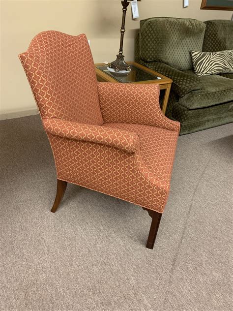 Rust Patterned Side Chair Delmarva Furniture Consignment