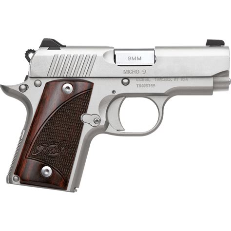 Kimber Micro 9 Stainless Steel 9mm Pistol With Rosewood Grips