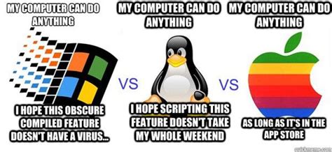 Windows Vs Mac Vs Linux 10 Funny Jokes In Pictures Programmer Humor