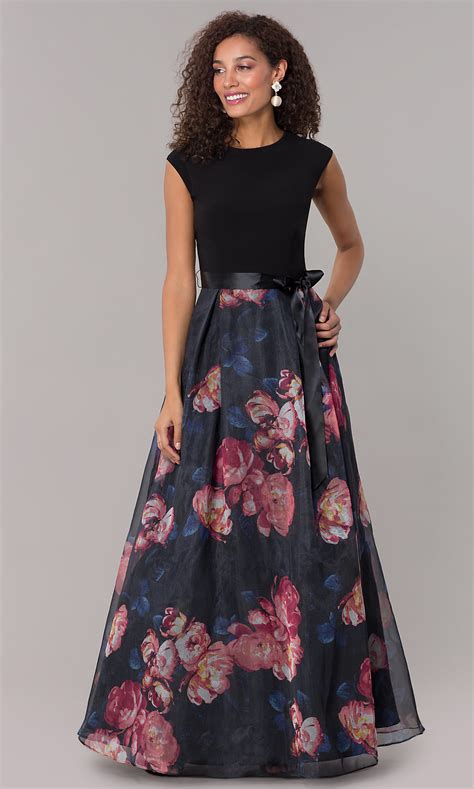Long Formal Wedding Guest Dress With Floral Print
