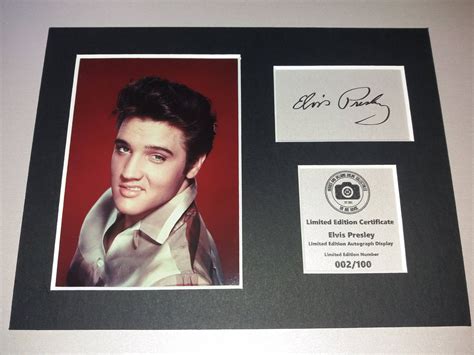 Elvis Presley Signed Autograph Display Fully Mounted And