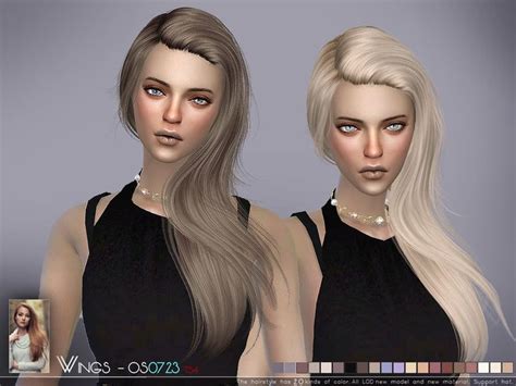 The Sims Resource Wings Os0723 Hair Sims Hair Hair Styles Sims