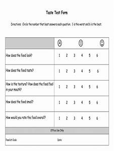 Taste Test Template Form Fill Out And Sign Printable Pdf Template