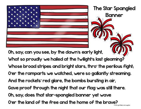 The Star Spangled Banner The National Anthem Of The United States Of