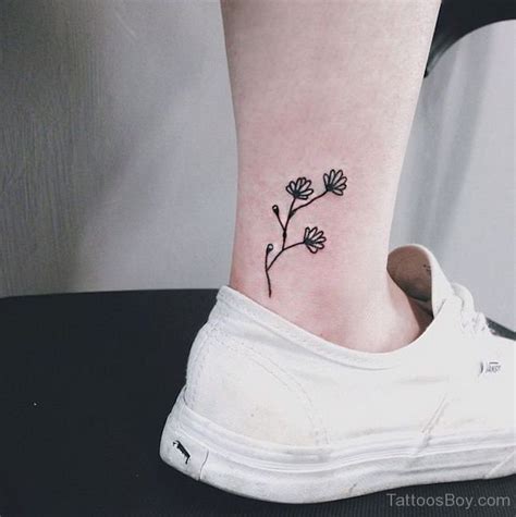 Floral Flower Tattoo On Ankle Tattoo Designs Tattoo Pictures