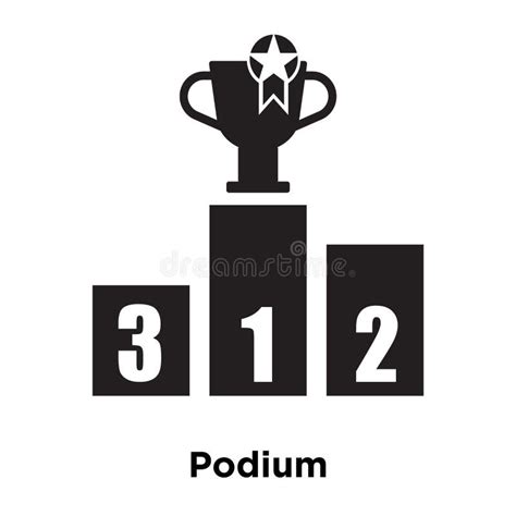 Podium Icon Vector Isolated On White Background Logo Concept Of Stock