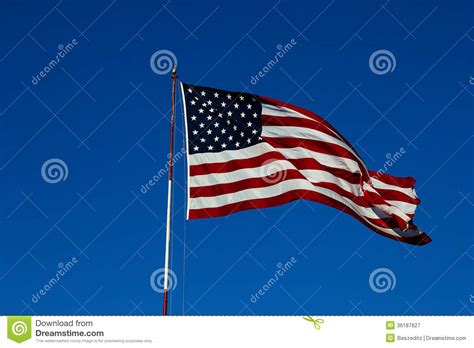 Us Flag Windy 1 Stock Image Image Of Stripes Waving 36187627