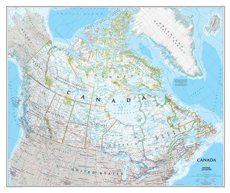 National Geographic Canada Wall Map
