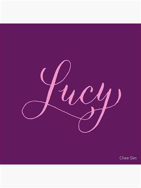 Lucy Modern Calligraphy Name Design Clock By Cheesim Redbubble