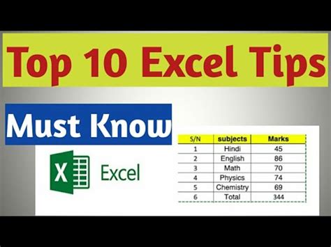 Top 10 Excel Tips And Tricks Microsoft Excel Tricks PurshoLOGY
