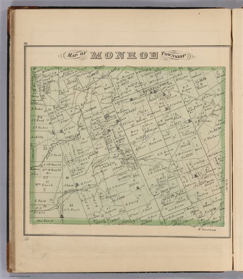 Monroe Township Logan County Ohio David Rumsey Historical Map