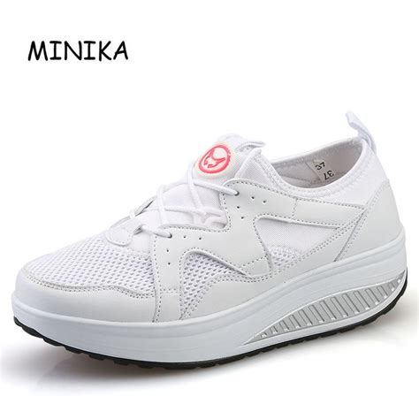 Minika Womens Comfortable Breathable Mesh Slimming Shoes Zapatillas