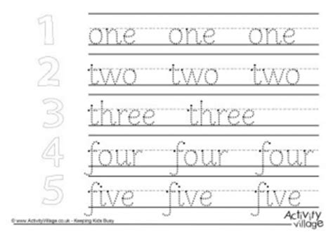 One that can write under any deadline. Number Word Handwriting Worksheets