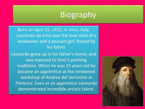 Ppt Leonardo D A Vinci Powerpoint Presentation Free Download Id
