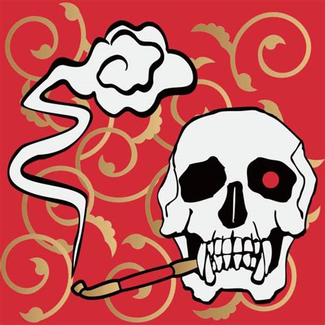 Smoke Skull Tattoo Designs Backgrounds Illustrations Royalty Free