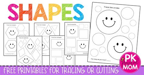 Because all of our content is regularly updated with fresh concepts and designs, you will never lack for ways to keep students of all ages excited about learning. Shape Tracing Worksheets - Preschool Mom