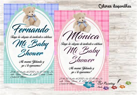 Invitación Digital Osito Baby Shower 5900 En Mercado Libre A45