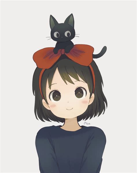 Kiki Jiji Kikis Delivery Service Awwnime Studio Ghibli Fanart Cute Cartoon Wallpapers