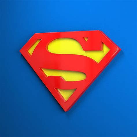 superman logo 3d 3d model cgtrader