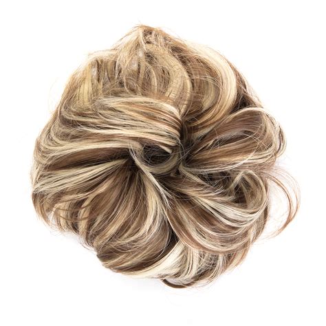 Curly Messy Bun Hairpiece Scrunchie Updo Cover Hair Extensions As Human