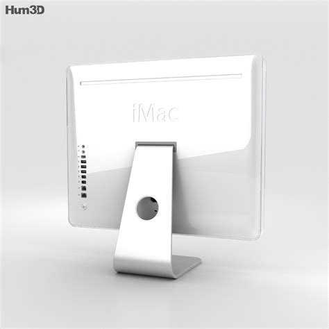 The body is attached to a curved aluminum stand. Apple iMac G5 2004 3D model - Electronics on Hum3D