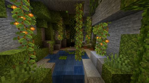 Minecraft Java Edition Snapshot 21w10a Adds Lush Caves Biome From Caves And Cliffs Update