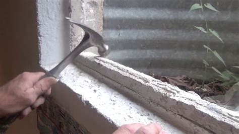 Step 7 — install the new window. How to Replace a Basement Window in Concrete - YouTube