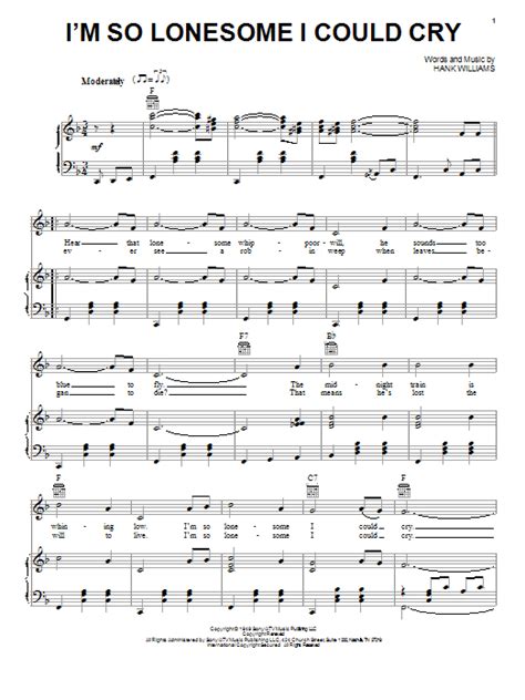 Im So Lonesome I Could Cry Sheet Music Direct