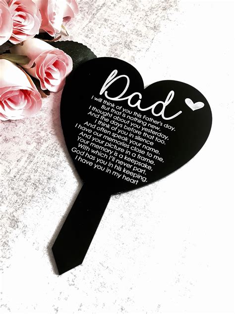 In Loving Memory Dad Fathers Day T Memorial Grave Etsy