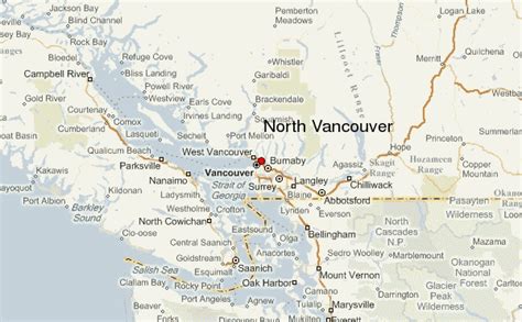 Map of north vancouver area hotels: North Vancouver Location Guide