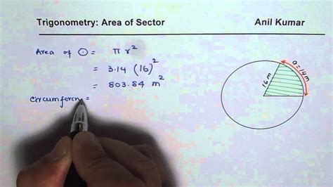 An intercepted arc is created when segments (chords, secants, etc.) intersect a part of the circle. Find Area of Sector for Given Arc Length - YouTube