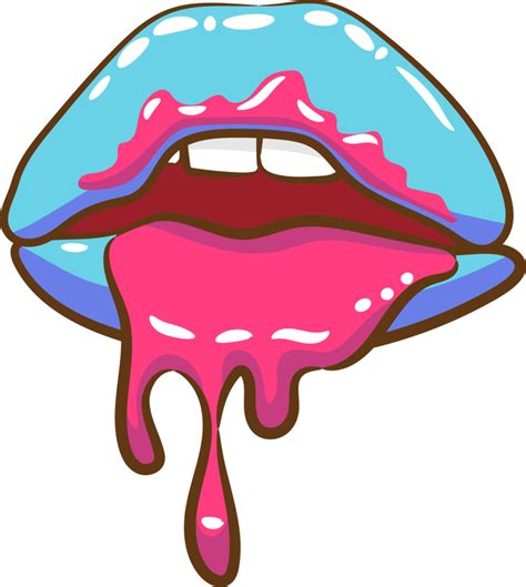 Dripping Lips Png Graphic Clipart Design PNG