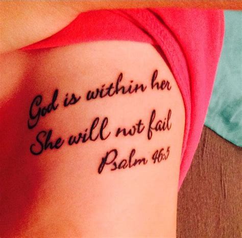 God Is Within Her She Will Not Fail Psalm 465 Tattoo Except I Want It