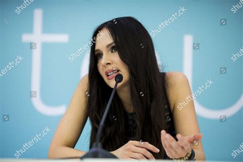 Lola Astanova Speaks Press Conference Editorial Stock Photo Stock