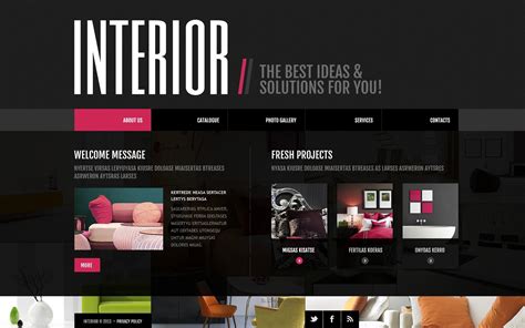 Interior Design Website Template 45410 Templatemonster