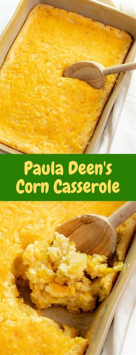 1 cup crushed butter crackers (ritz recommended). Paula Deen's Corn Casserole (With images) | Corn casserole ...