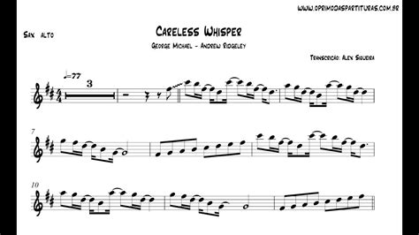 Careless Whisper George Michael Partitura Playback Sax Alto Sax Tenor Violino Teclado E