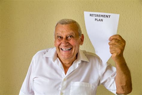 Old Man Showing Retirement Plan Stock Image Image Of Pension Finance