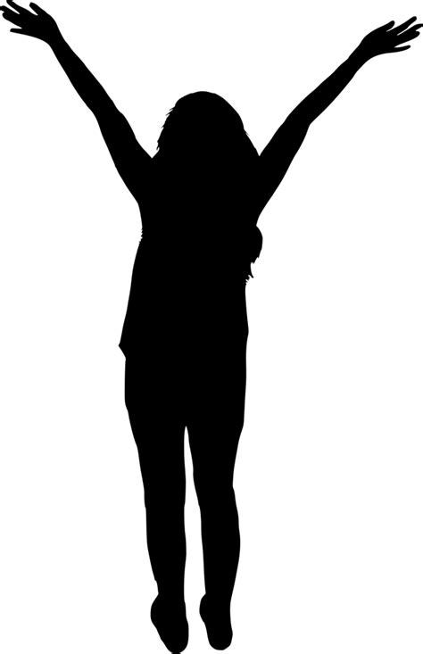 Hands Up Silhouette At Getdrawings Free Download