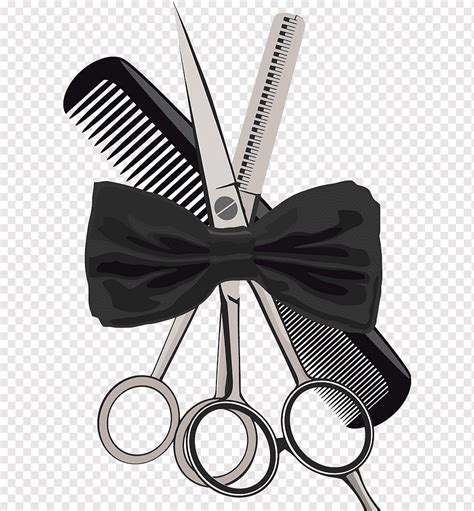 Three Scissors And Comb Illustration Comb Hairdresser Scissors Beauty