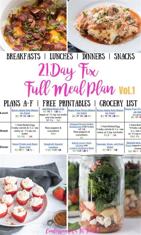 Easy 21 Day Fix Meal Plan 1200 Calorie Homemade Recipes