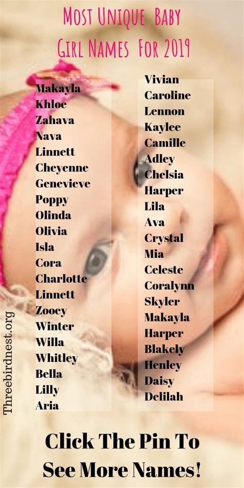 The Prettiest Most Unique Baby Girl Names For 2019 This Little Nest