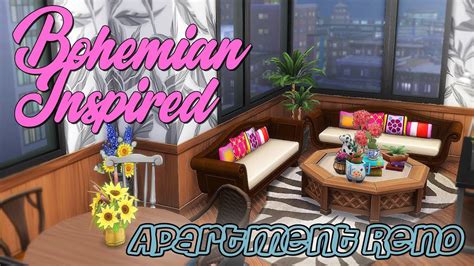 The Sims 4 Speed Build Bohemian Inspired Apartment Youtube