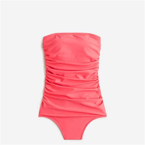 Jcrew Ruched One Piece Swimsuit In Blushing Meadow In Pink Lyst