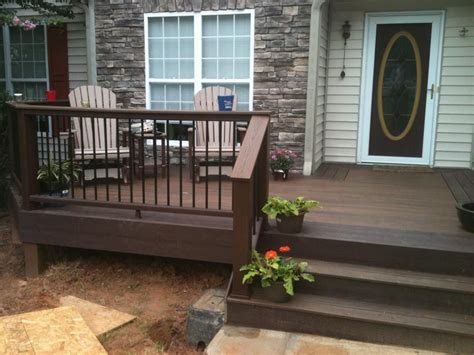 Front Door Deck With Or Without Railing Railing Design Construct