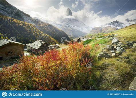 Matterhorn And Autumn Stock Image Image Of Outdoor 162535827