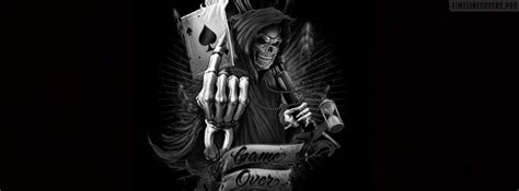 Dark Grim Reaper Game Over Facebook Cover