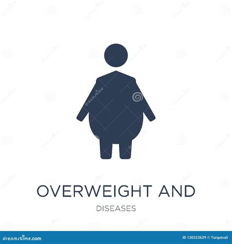 Overweight And Obesity Icon Trendy Flat Vector Overweight And O Stock