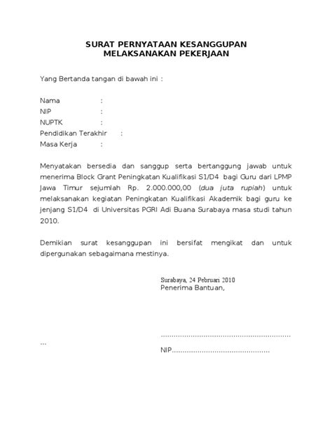 Sebagai salah satu surat pernyataan, contoh surat izin orang tua yang baik dan benar akan menjadi referensi yang tepat dalam menyusunnya. Contoh Surat Pernyataan Kerja Karyawan Lengkap - Banyak Contoh